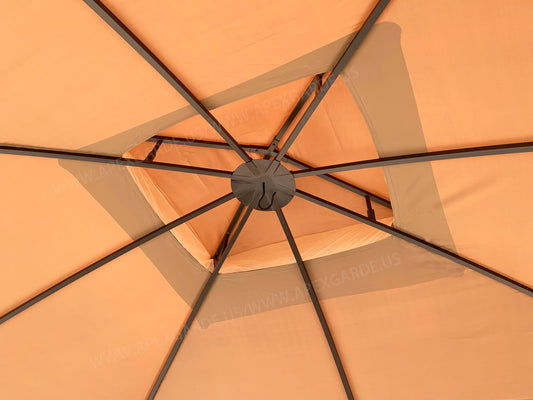 APEX GARDEN Replacement Canopy Top for The Lowe's Gazebo Model #TPGAZ2303 (Light Brown) - APEX GARDEN US