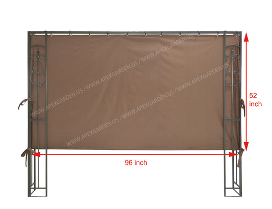 APEX GARDEN 8 FT. Gazebo Privacy Curtain Side Wall Panel (1-Sided Panel Only) - APEX GARDEN US
