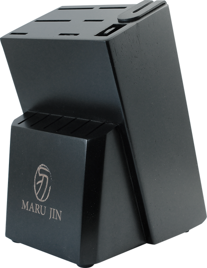 MARU JIN Stainless Steel Knife Block Set with Built-in Sharpener (15 pcs) - APEX GARDEN US