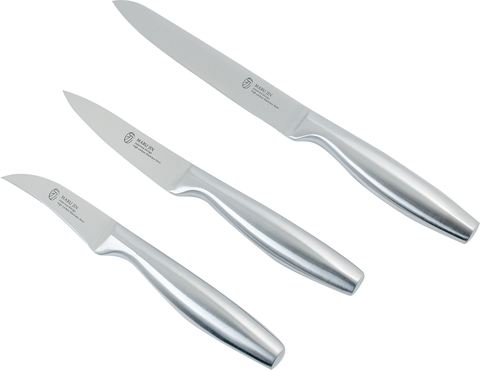 MARU JIN Stainless Steel Knife Block Set with Built-in Sharpener (15 pcs) - APEX GARDEN US