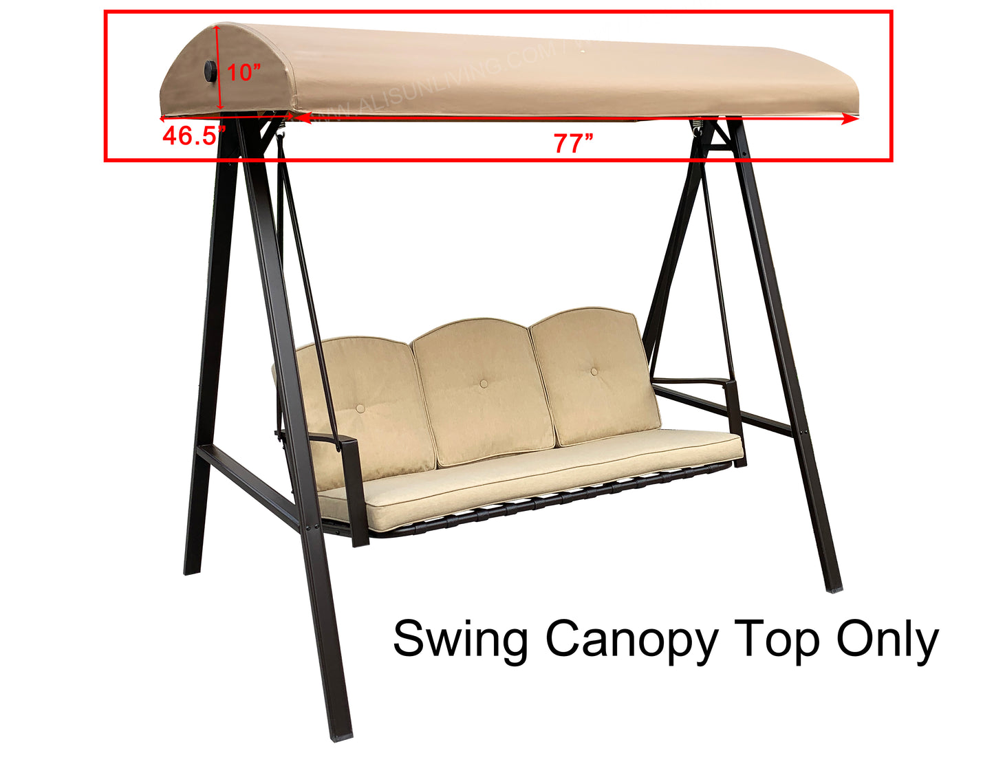 Replacement Canopy top for Model# GSS00132D Cunningham 3-Seater Patio Swing - APEX GARDEN US
