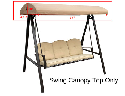 Replacement Canopy top for Model# GSS00132D Cunningham 3-Seater Patio Swing - APEX GARDEN US