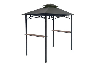APEX GARDEN Replacement Canopy Top for Model #L-GG001PST-F 8' X 5' Brown Double Tiered Canopy Grill BBQ Gazebo (Canopy Top Only) - APEX GARDEN US