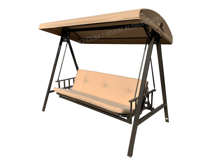 ALISUN Replacement Canopy Top for Model#GCS00395A Style Selections 3-person Brown Steel Outdoor Swing (Top Only) - APEX GARDEN US