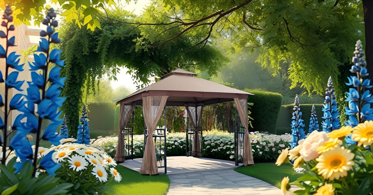APEX GARDEN Two-Tier 10 ft. x 10 ft. Harmony Gazebo with Mosquito