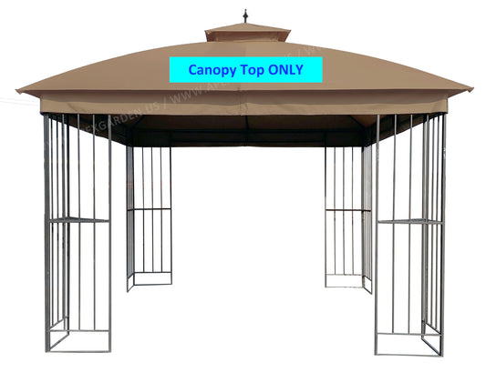 APEX GARDEN Canopy Top for Style Selections 10 ft x 10 ft Brown Metal Square Semi- Gazebo Model #TPGAZ9116 / #TPGAZ9116A / #TPGAZ9116B (Top Only) - APEX GARDEN US