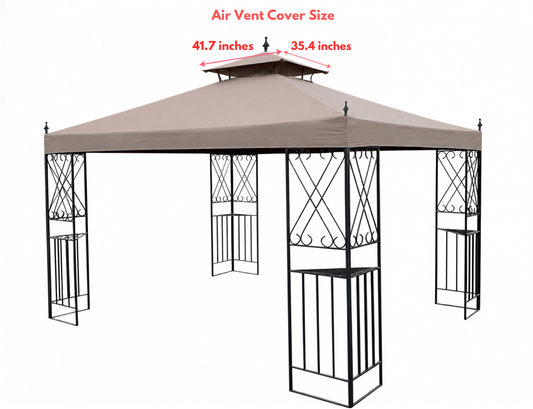 APEX GARDEN Replacement Canopy Top for 10'x12' Monterey Gazebo #L-GZ288PST-4H / L-GZ288PST-4D - APEX GARDEN US