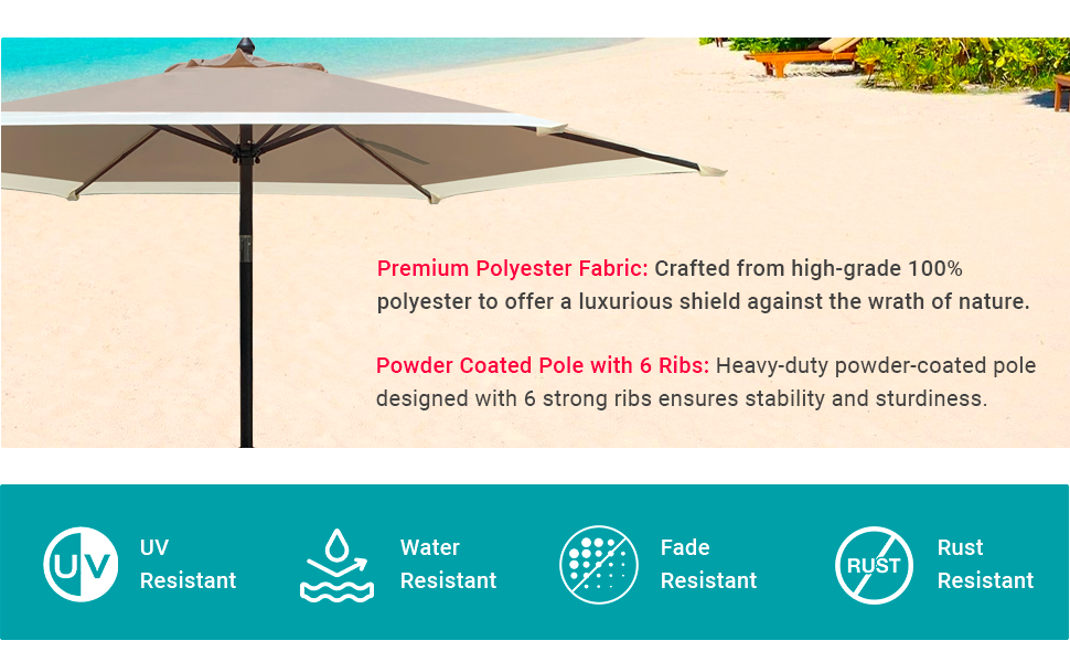 Dual Color 9 Feet Outdoor Patio Table Market Umbrella with Push Button Tilt and Crank - APEX GARDEN US