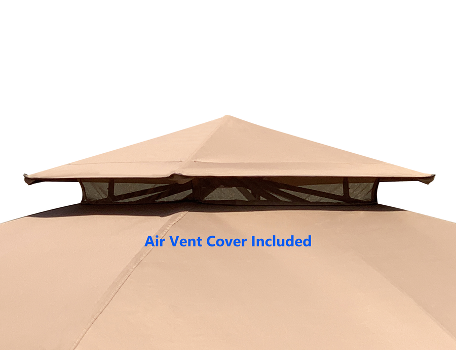 APEX GARDEN Replacement Canopy Top for The Lowe's Gazebo Model #TPGAZ2303 (Light Brown) - APEX GARDEN US