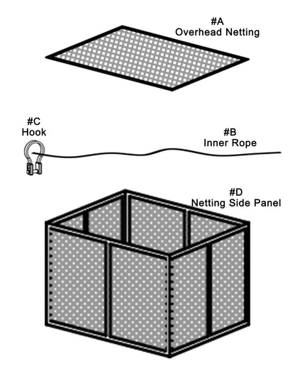 Replacement Mosquito Net for Flat-Roof Pergola - Mesh Bug Net Only