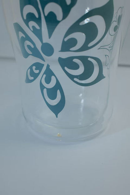 MARU JIN Floral Double-Walled Glass Cup - APEX GARDEN US