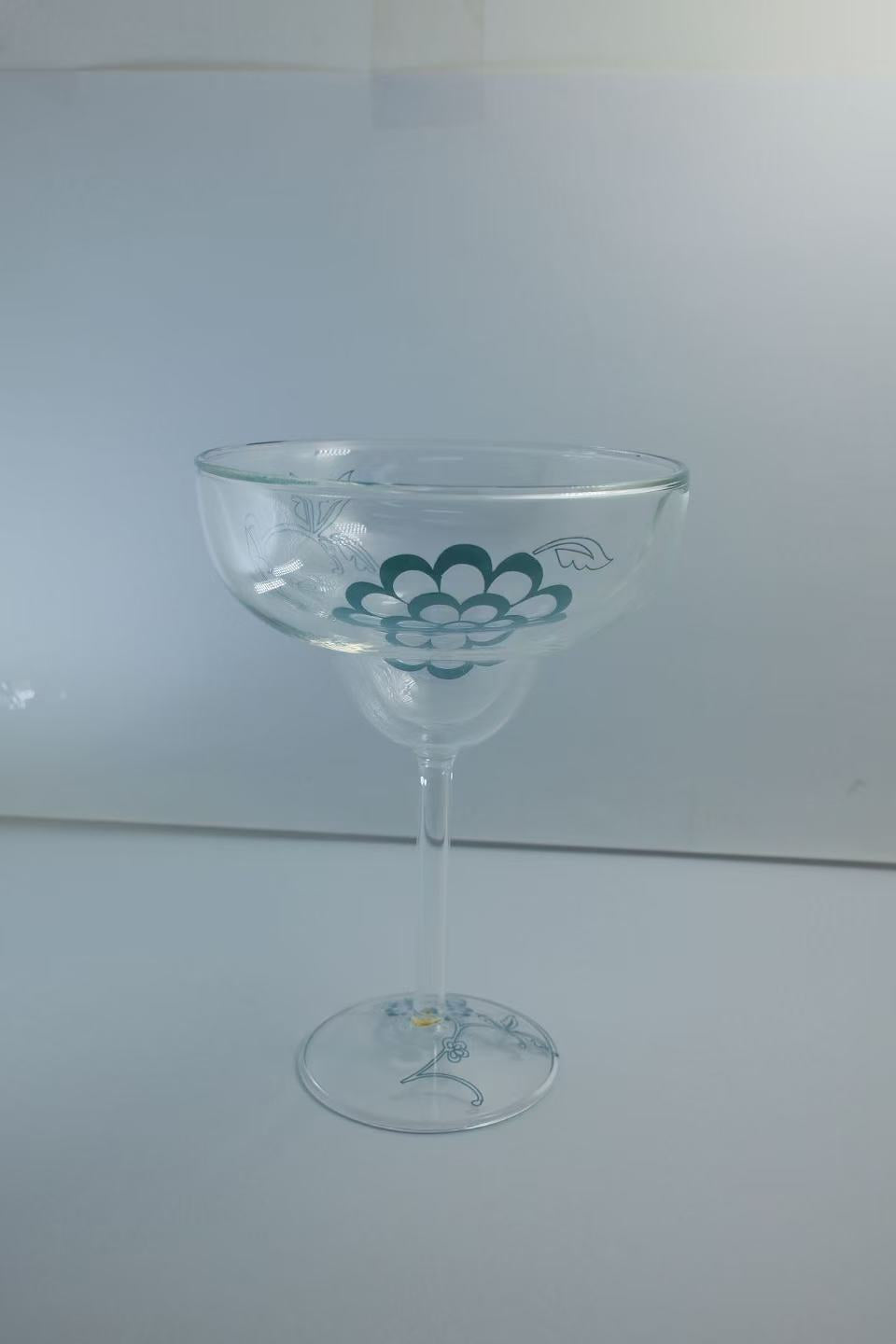 MARU JIN Floral Double-Walled Glass Cup - APEX GARDEN US
