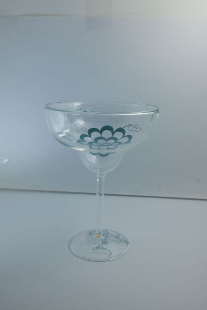 MARU JIN Floral Double-Walled Glass Cup - APEX GARDEN US