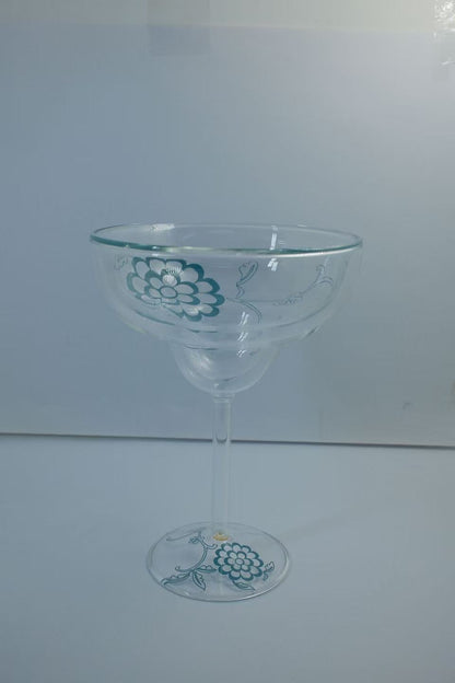 MARU JIN Floral Double-Walled Glass Cup - APEX GARDEN US