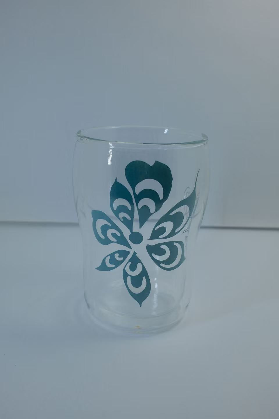 MARU JIN Floral Double-Walled Glass Cup - APEX GARDEN US