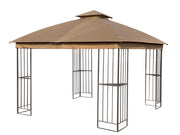 APEX GARDEN Canopy Top for Garden Treasures 10 ft x 10 ft Brown Metal Square Semi- Gazebo Model #L-GZ038PST-F (Top Only) - APEX GARDEN US
