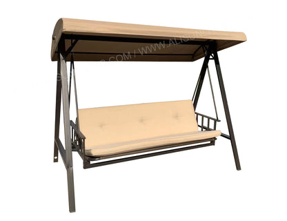 ALISUN Replacement Canopy Top for Model#GCS00395A Style Selections 3-person Brown Steel Outdoor Swing (Top Only) - APEX GARDEN US