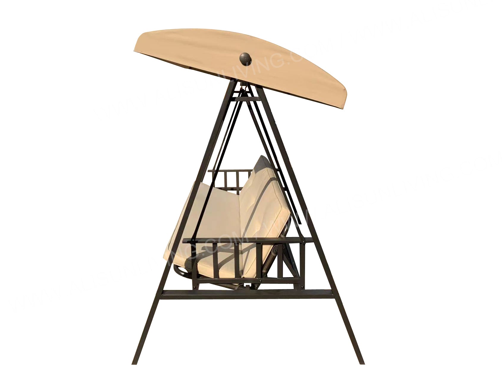 ALISUN Replacement Canopy Top for Model#GCS00395A Style Selections 3-person Brown Steel Outdoor Swing (Top Only) - APEX GARDEN US