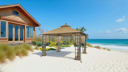 APEX GARDEN YH-20S089HD 10 ft. x 12 ft. Melody Gazebo with Mosquito Net
