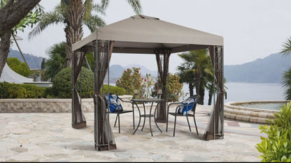 APEX GARDEN YH-20S117HD 8 ft. x 8 ft. Gazebo with Mosquito Net