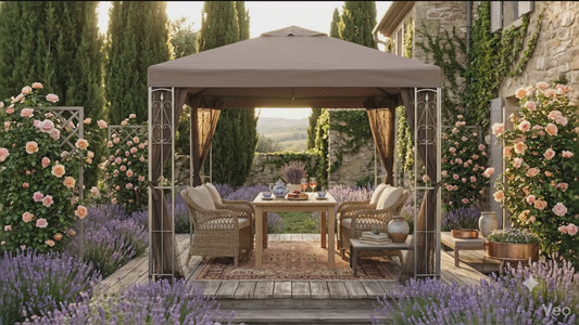 APEX GARDEN YH-20S117HD 8 ft. x 8 ft. Gazebo with Mosquito Net