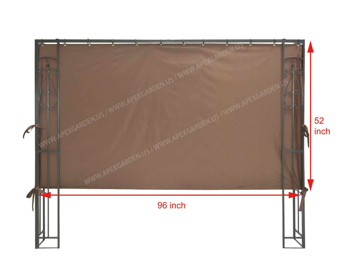 APEX GARDEN 8 FT. Gazebo Privacy Curtain Side Wall Panel (1-Sided Panel Only) - APEX GARDEN US