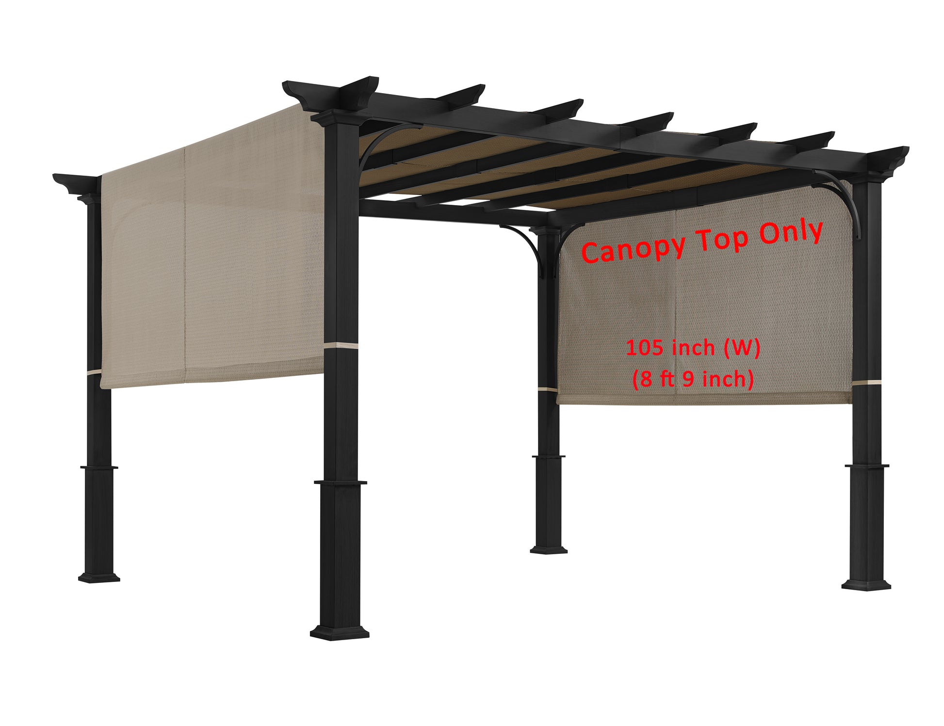 ALISUN Sling Canopy for 10'X10' Pergola #S-J-110 & TP15-048C (210"LX105"W) - APEX GARDEN US