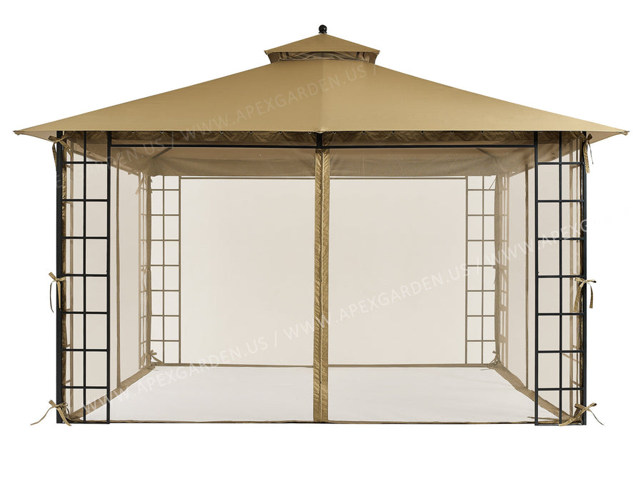 APEX GARDEN YH-20S089HD10 ft. x 12 ft. Melody Gazebo with Mosquito Net - APEX GARDEN US