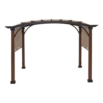 ALISUN Replacement Sling Canopy (with Ties) for The Lowe's Allen + roth 10 ft x 10 ft Tan/Black Material Freestanding Pergola #L-PG152PST-B (Size: 200" (L) x 103" (W)) - APEX GARDEN US