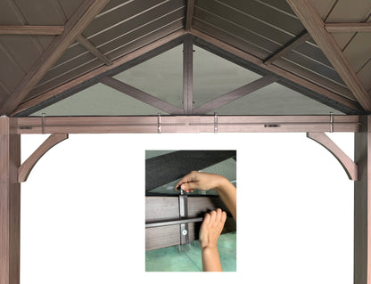 APEX GARDEN Replacement Mosquito Netting with Slider Rail for Allen + roth Model #GF-18S112B (Screen NET ONLY) - APEX GARDEN US