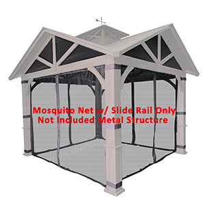 APEX GARDEN Replacement Mosquito Netting with Slider Rail for Allen + roth Model #GF-18S112B (Screen NET ONLY) - APEX GARDEN US