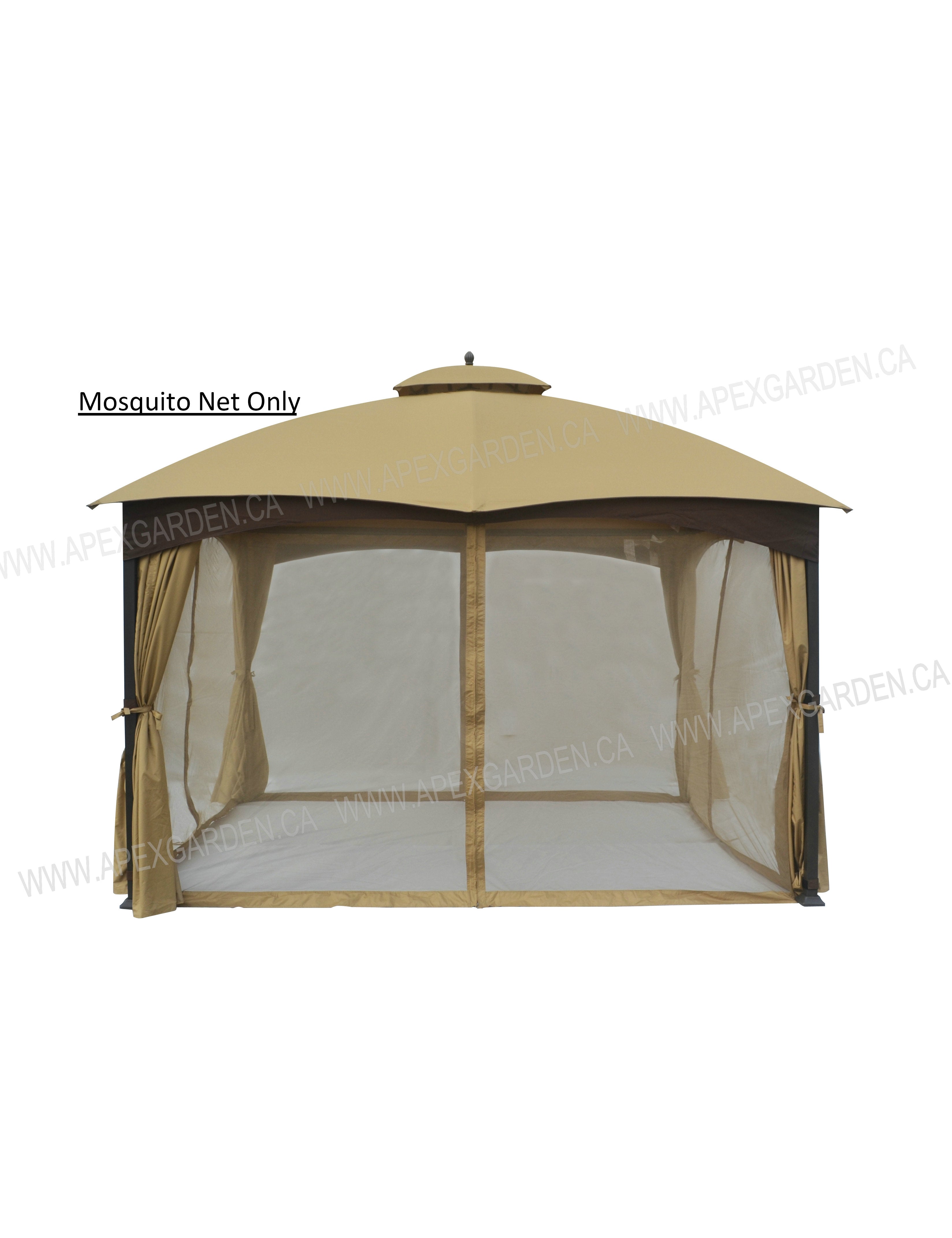 lowe's patio umbrella mosquito netting 10-Ft x 12-Ft Gazebo Replacement Mosquito Screen Netting (Screen Net Only) (Black)