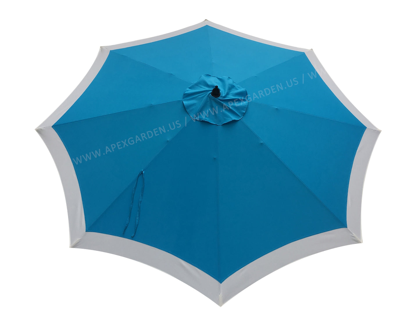 Dual Color 9 Feet 8 Ribs Outdoor Patio Table Market Umbrella with Push Button Tilt and Crank - APEX GARDEN US