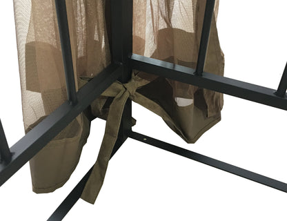 APEX GARDEN Two-Tier 10 ft. x 10 ft. Harmony Gazebo with Mosquito Net and Corner Shelves - APEX GARDEN US