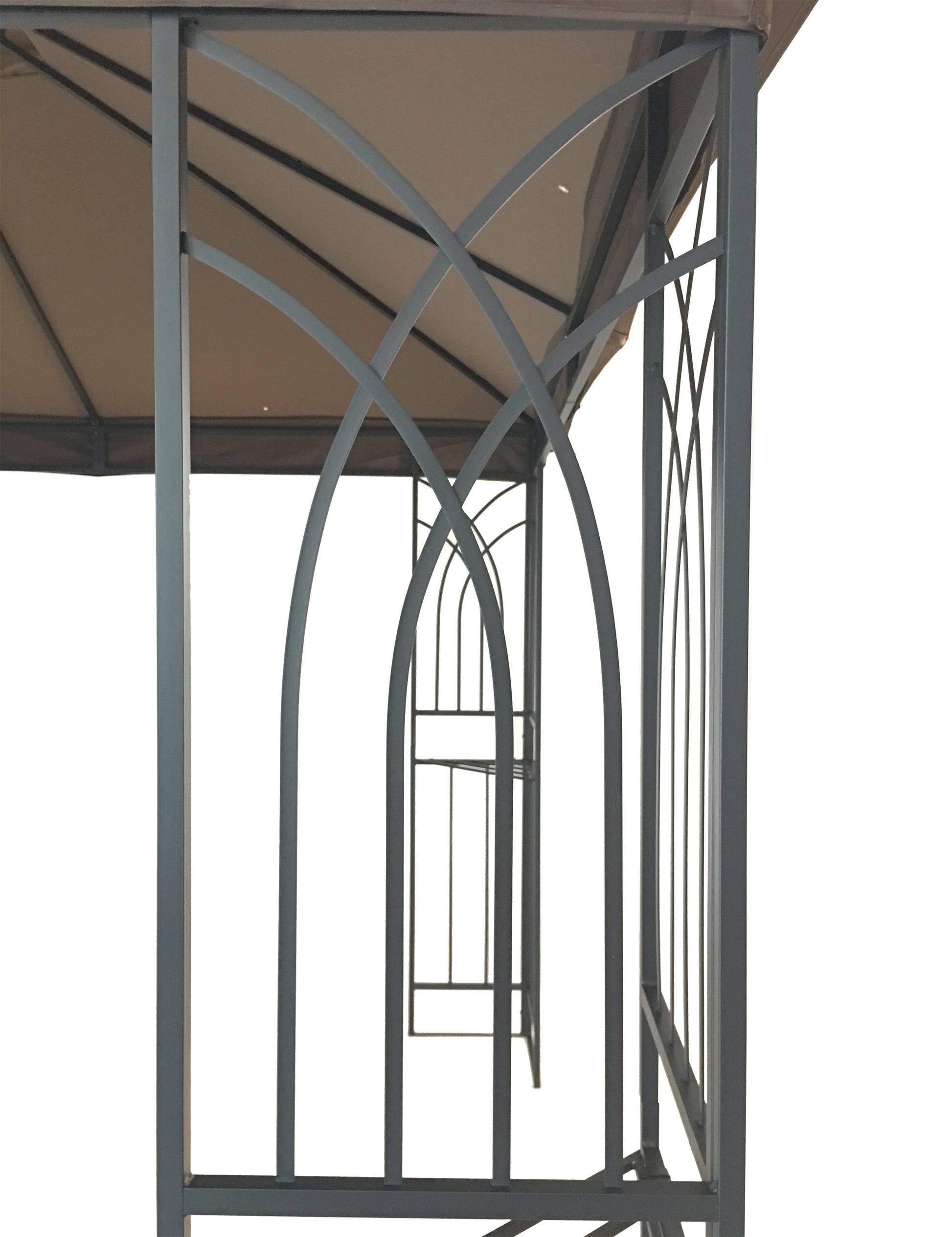 APEX GARDEN Two-Tier 10 ft. x 10 ft. Harmony Gazebo with Mosquito Net and Corner Shelves - APEX GARDEN US