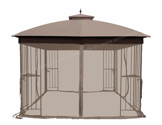 APEX GARDEN Universal 10' x 10' Gazebo Replacement Mosquito Netting - APEX GARDEN US