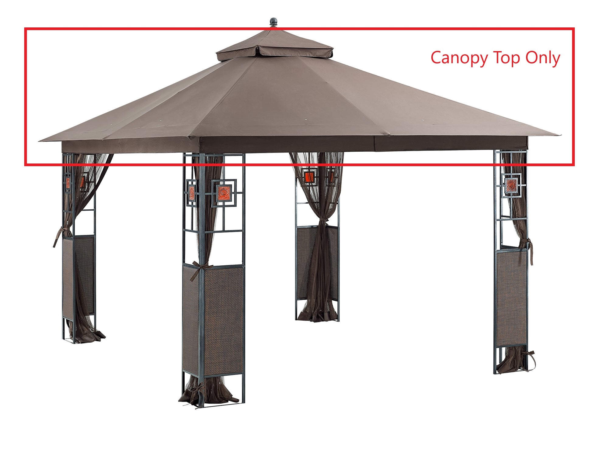 APEX GARDEN Replacement Canopy Top for 10 ft. x 12 ft. RosaBella Gazebo Model#YH-20S087B - APEX GARDEN US