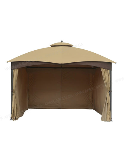 APEX GARDEN Universal Privacy Side Panels Curtain Set for 10' x 12' Gazebo - APEX GARDEN US
