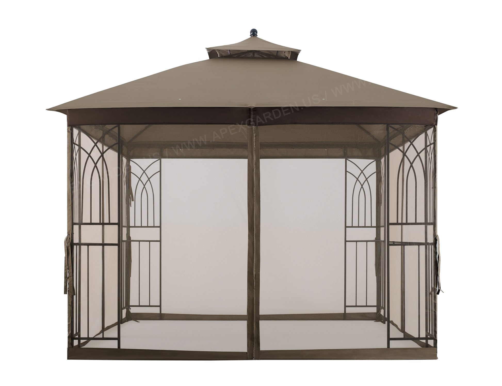 APEX GARDEN Two-Tier 10 ft. x 10 ft. Harmony Gazebo with Mosquito Net and Corner Shelves - APEX GARDEN US