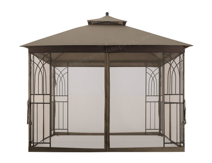 APEX GARDEN Two-Tier 10 ft. x 10 ft. Harmony Gazebo with Mosquito Net and Corner Shelves - APEX GARDEN US