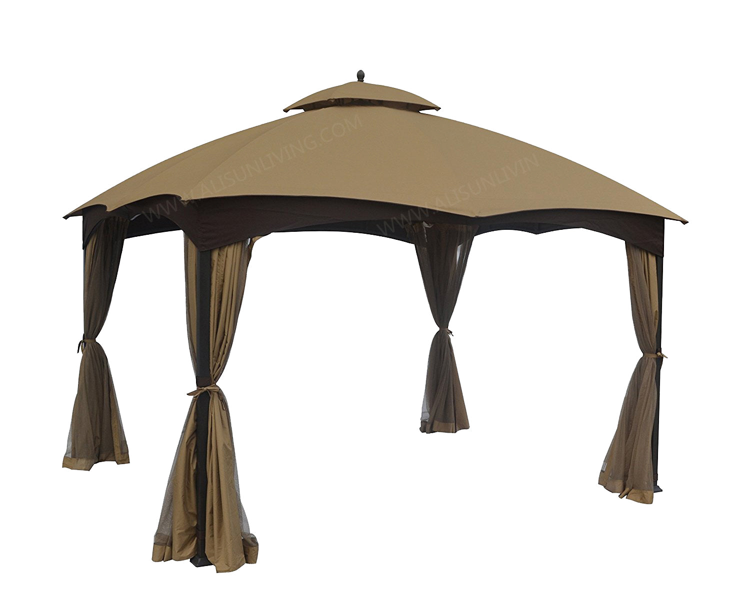 ALISUN Canopy Gazebo Cover Top for Lowe's Allen Roth 12-ft x 10-ft gazebo #TPGAZ17-002C - APEX GARDEN US