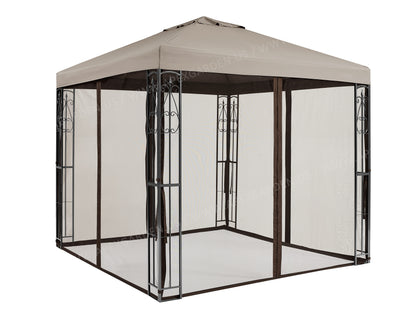 APEX GARDEN YH-20S117HD 8 ft. x 8 ft. Gazebo with Mosquito Net - APEX GARDEN US