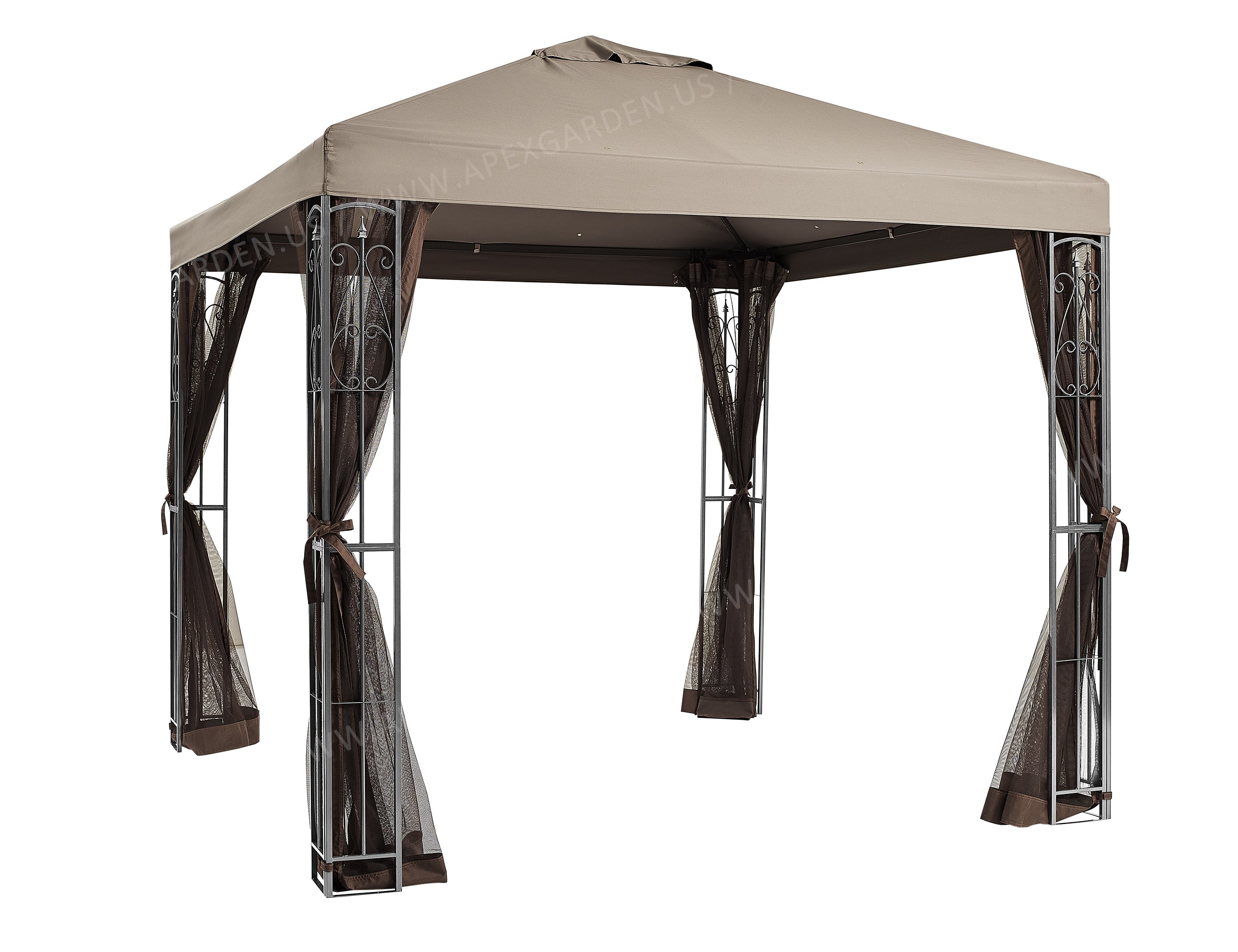 APEX GARDEN YH-20S117HD 8 ft. x 8 ft. Gazebo with Mosquito Net