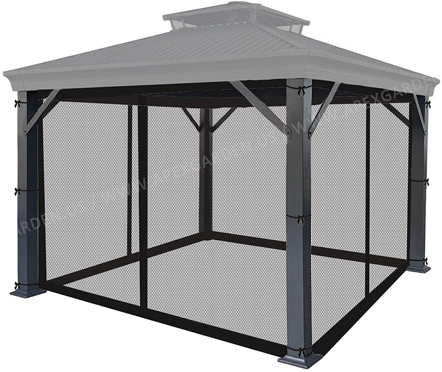APEX GARDEN Universal 10' x 12' Gazebo Replacement Mosquito Netting - APEX GARDEN US