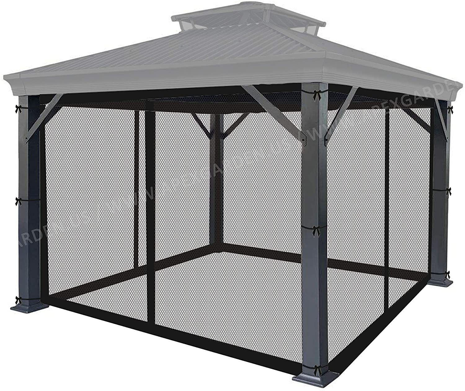 APEX GARDEN Universal 10' x 12' Gazebo Replacement Mosquito Netting - APEX GARDEN US