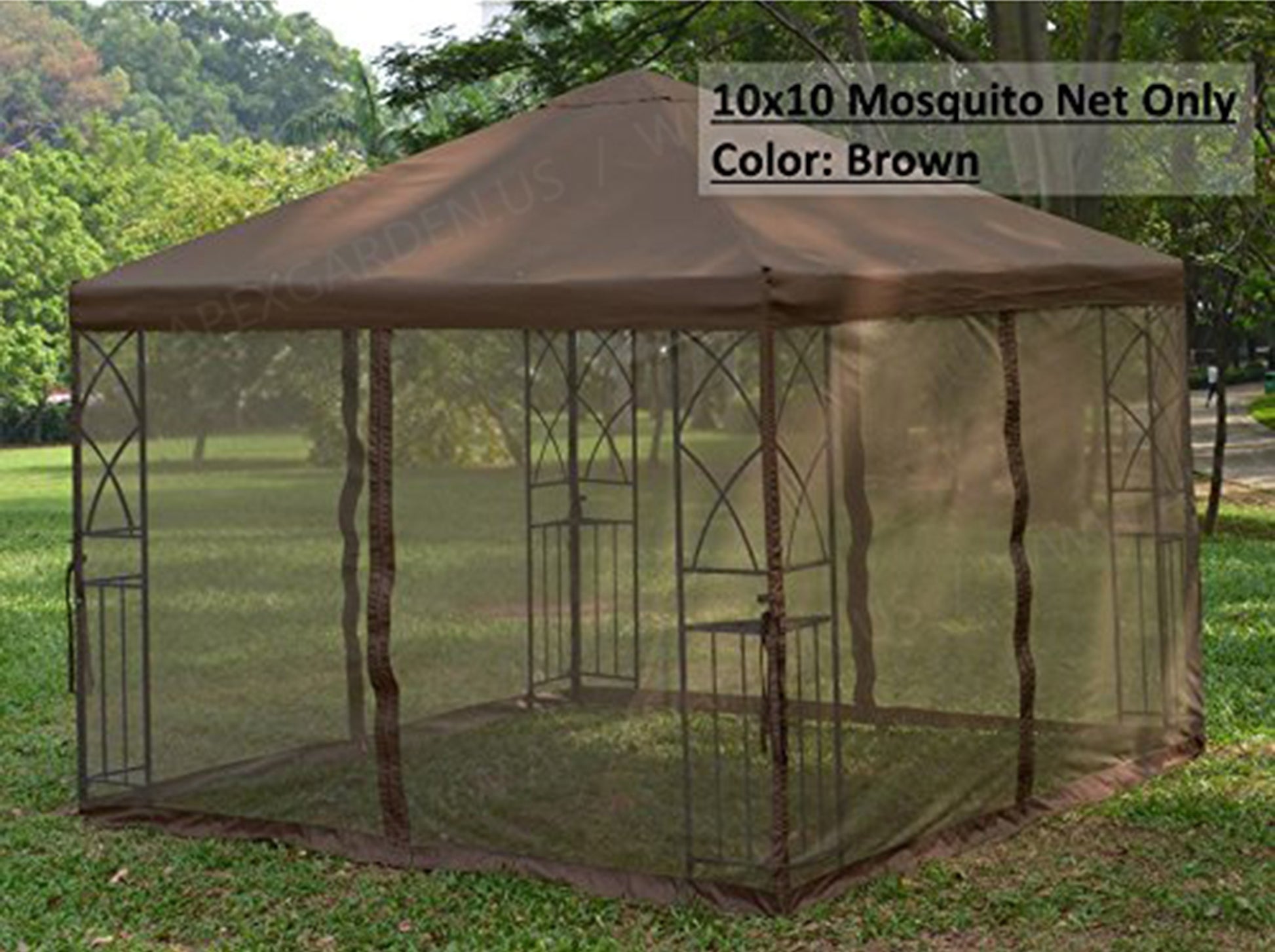 APEX GARDEN Universal 10' x 10' Gazebo Replacement Mosquito Netting - APEX GARDEN US