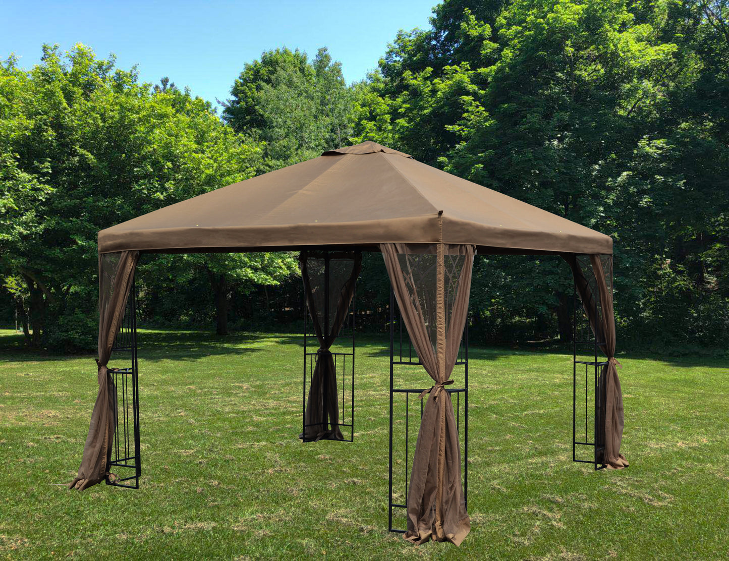 Replacement Canopy Top for APEX GARDEN 10 ft. x 10 ft. Symphony Gazebo#GF-19S067B - APEX GARDEN US