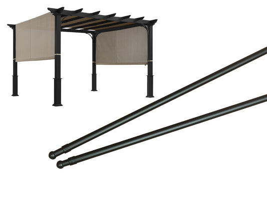 APEX GARDEN Length Adjustable Weight Rods/Pull Tubes for Pergola Canopy (2 Rods Included, from 77 inches to 146 inches) - APEX GARDEN US
