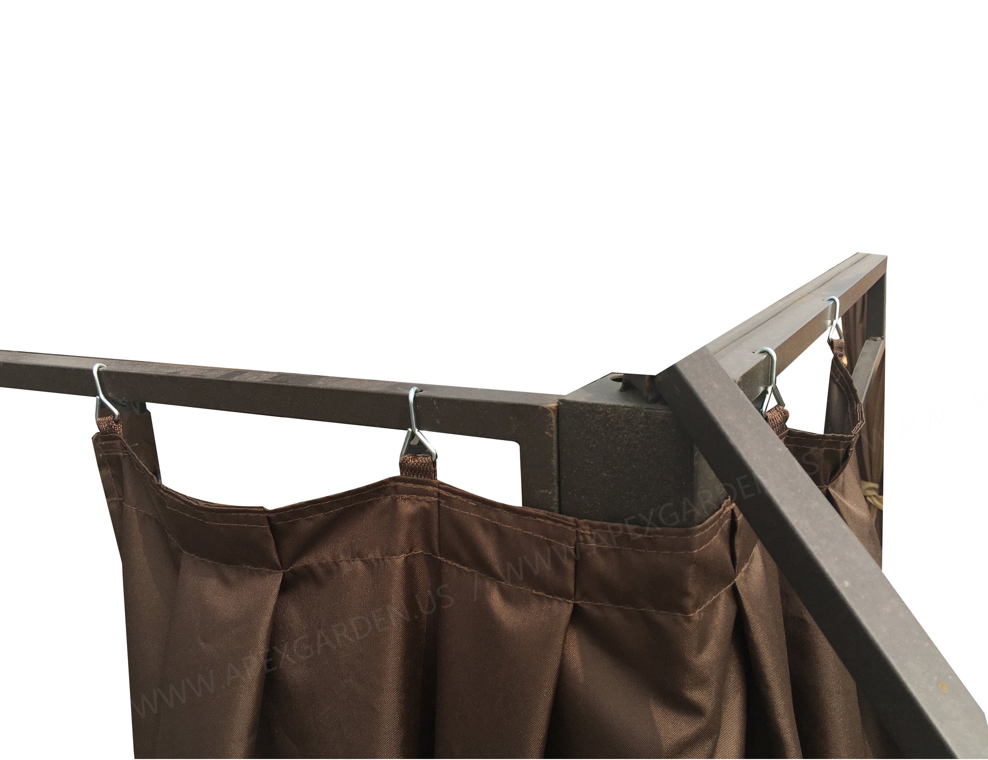 4 Poles Corner Curtain Set for Lowe's Allen Roth 12x10 Gazebo #GF-12S004BTO/GF-12S004B-1 - APEX GARDEN US