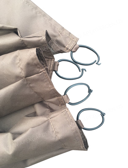 4 Poles Corner Curtain Set for Lowe's Allen Roth 12x10 Gazebo #GF-12S004BTO/GF-12S004B-1 - APEX GARDEN US